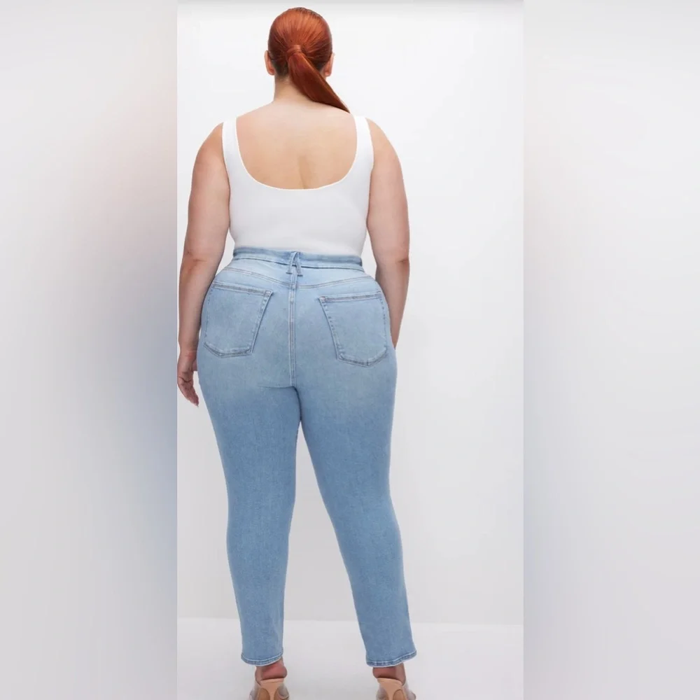 Good American Always Fits Good Classic Slim Straight Jeans, Sz 20-26 - Picture 2 of 16